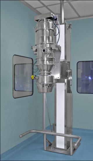Lifiting column for pneumatic transport system 